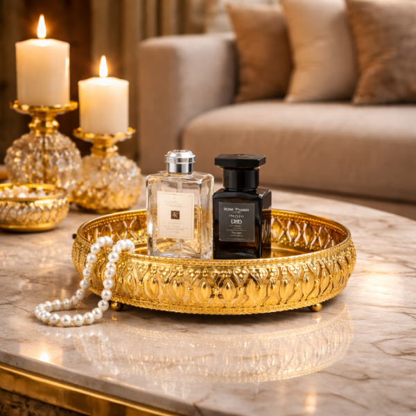 Luxury Gold Electroplated Decorative & Multiuse Serving Tray